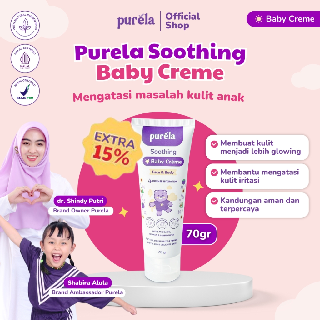 Jual PURELA Soothing Baby Cream Skincare Anak dan Bayi | Shopee Indonesia
