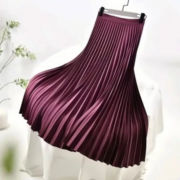 Rok Plisket Bludru Velvet Panjang High Waist All Size Lp 60 110 Pj 90 Hijab Friendly Elegant