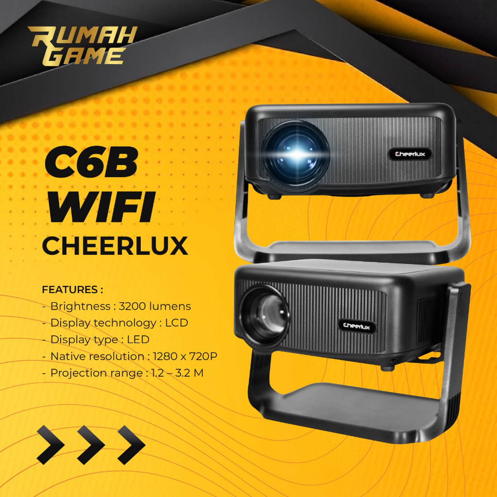 Jual Cheerlux C6B Wifi Mini Proyektor 1500 Lumens Bluetooth Led ...
