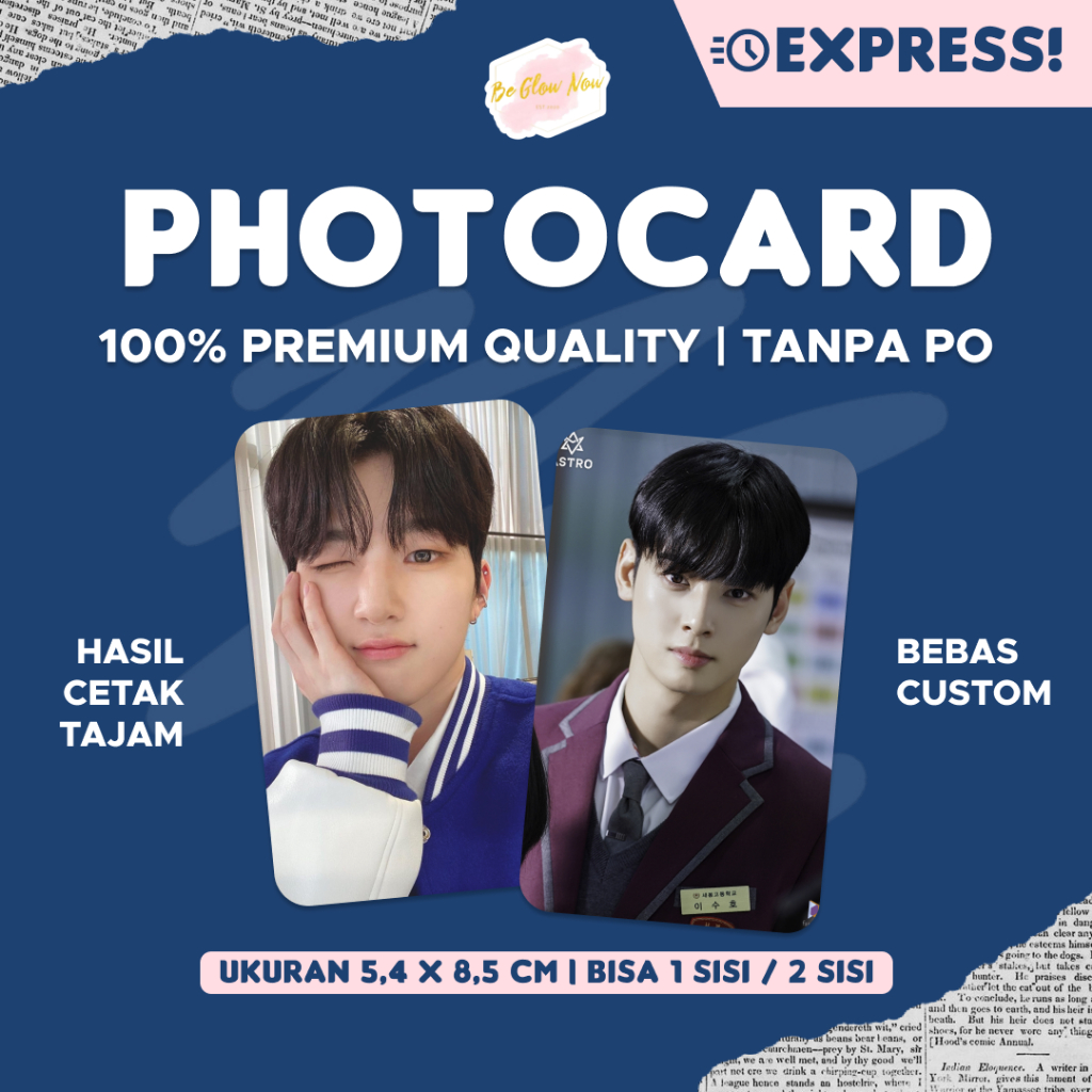 Jual photocard custom per 10pcs pc custom cetak pc murah kpop korea ...