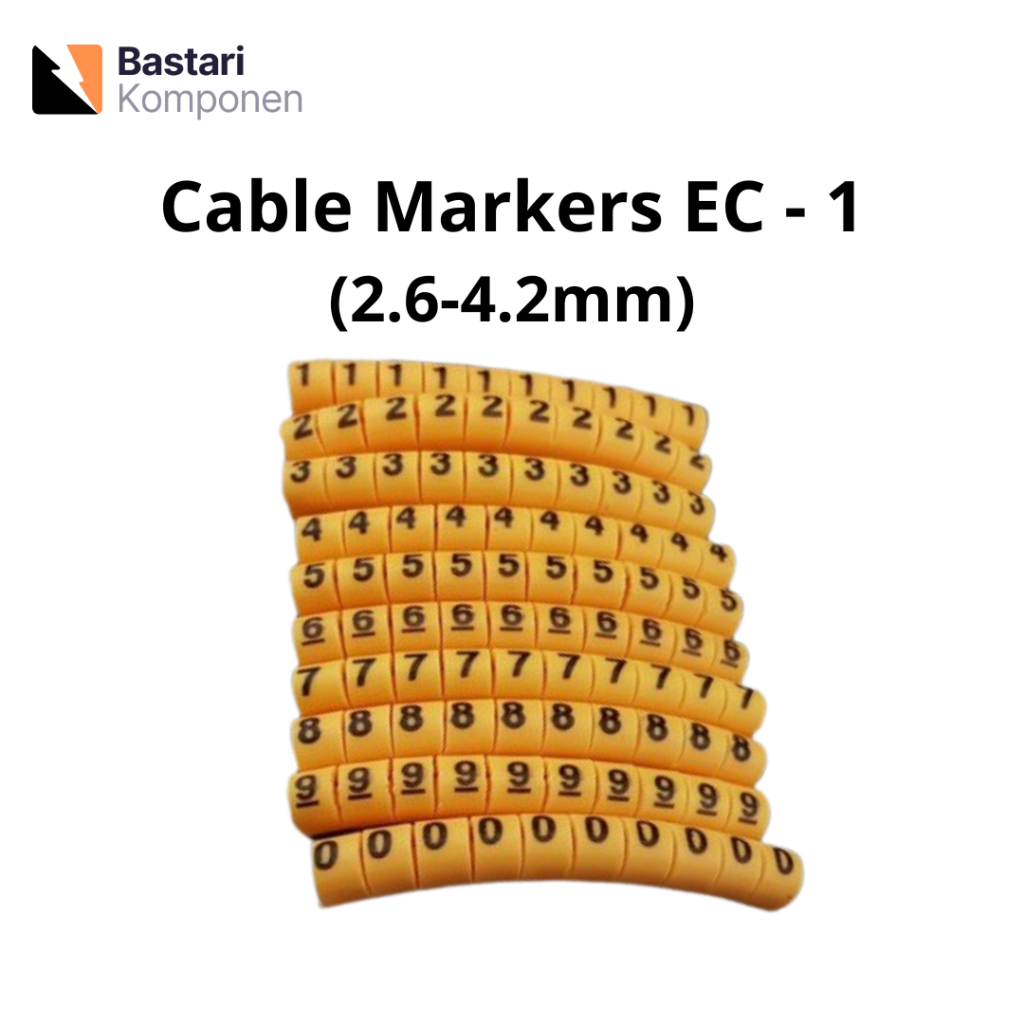 Jual Cable marker 100 PCS / Penanda Kabel / Kabel Snake / Nomer EC-0 ...