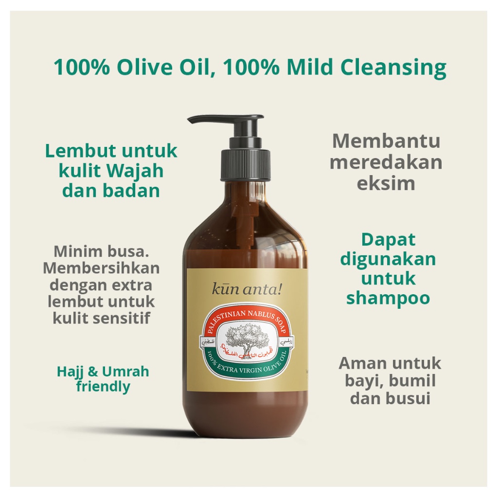 Jual Natural Body Wash untuk Bayi 100% Olive Oil Non SLS | Kun Anta ...