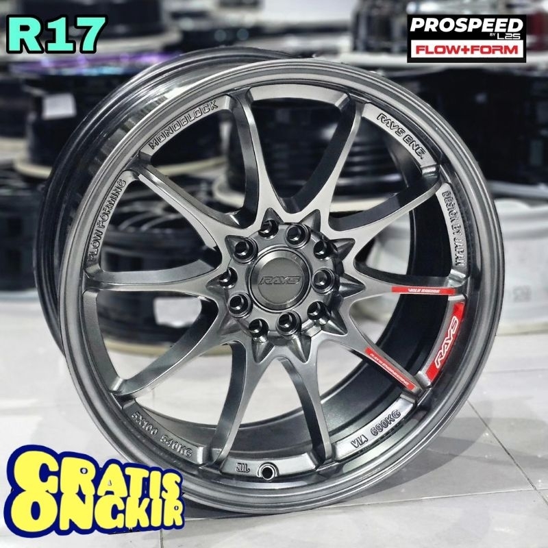 Jual velg racing mobil r17 CE28 FLOW FORMING PCD 5X100 - 5X114,3 velg ...