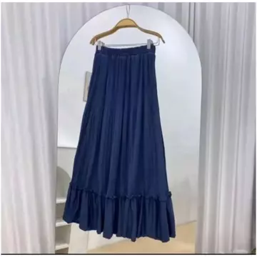 Rok Plisket Susun Korea Panjang 92cm Fit To Jumbo