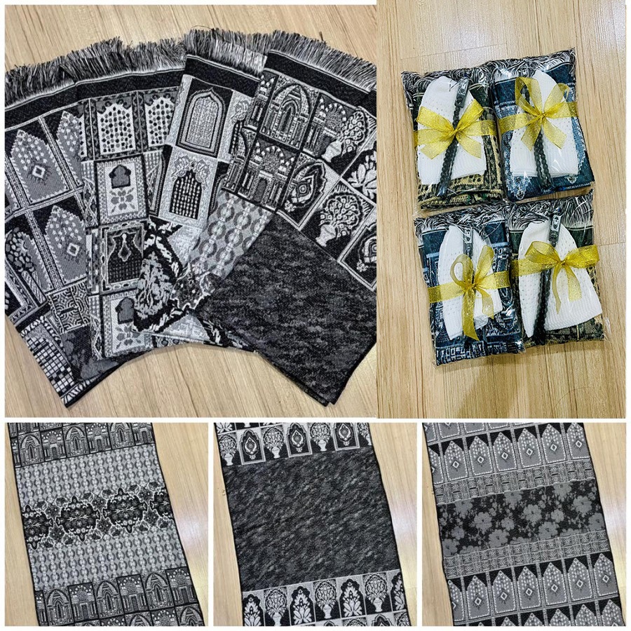 Paket Souvenir Sajadah Alyamama Oswal + Peci rajut + Tasbih Sovenir Parcel Sajadah