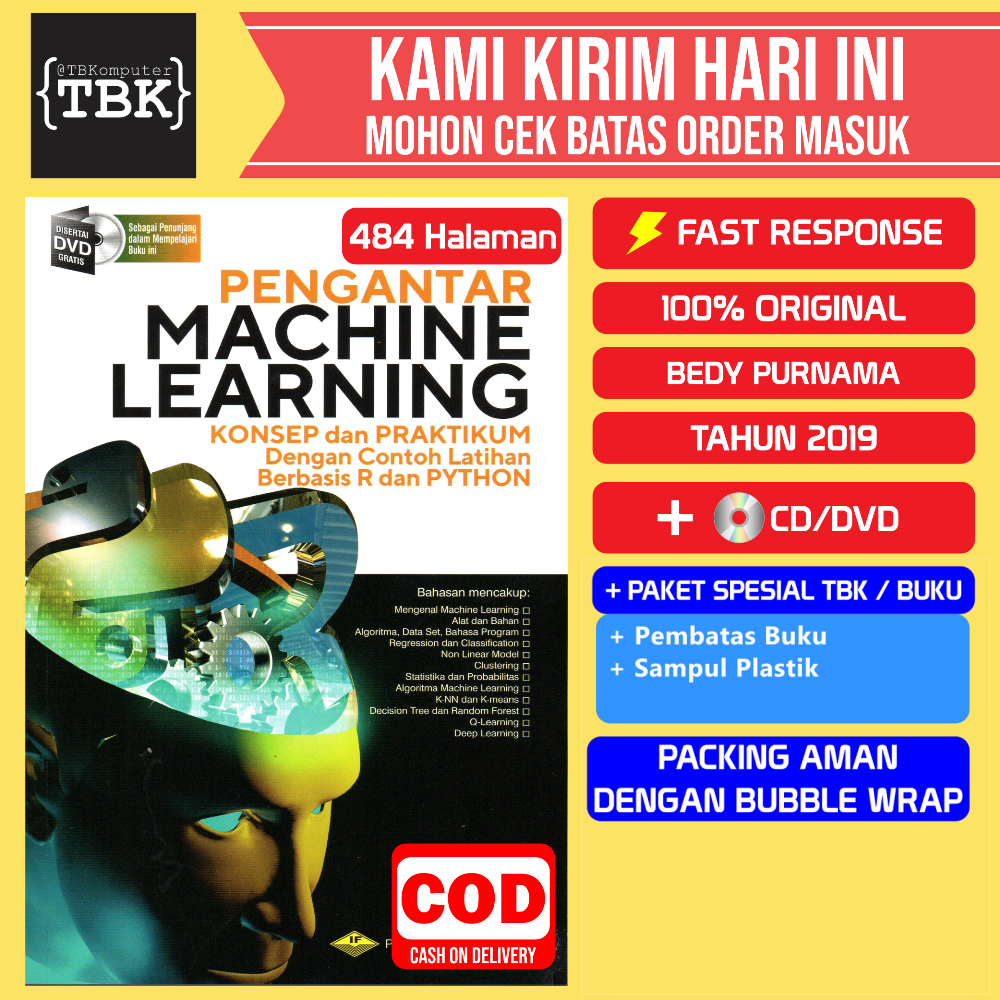 Jual BUKU PENGANTAR MACHINE LEARNING KONSEP DAN PRAKTIKUM DENGAN CONTOH ...