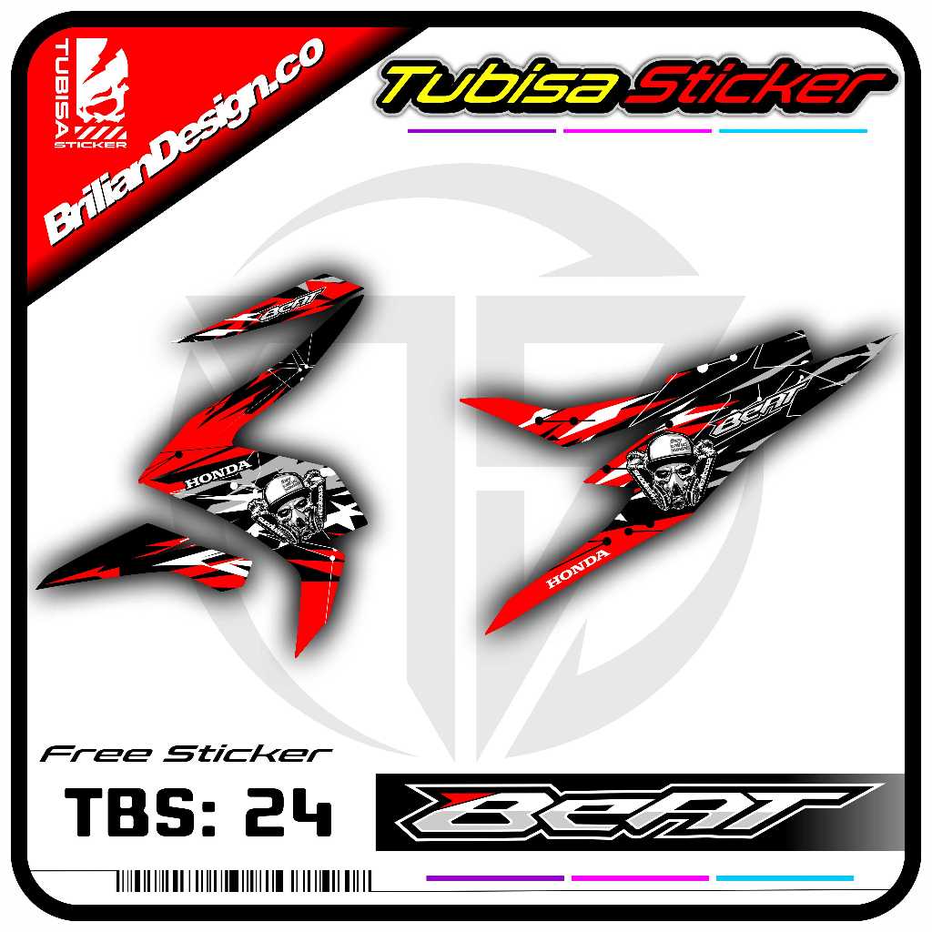 Jual Sticker Striping Variasi Beat Deluxe/Street - Stiker Striping ...