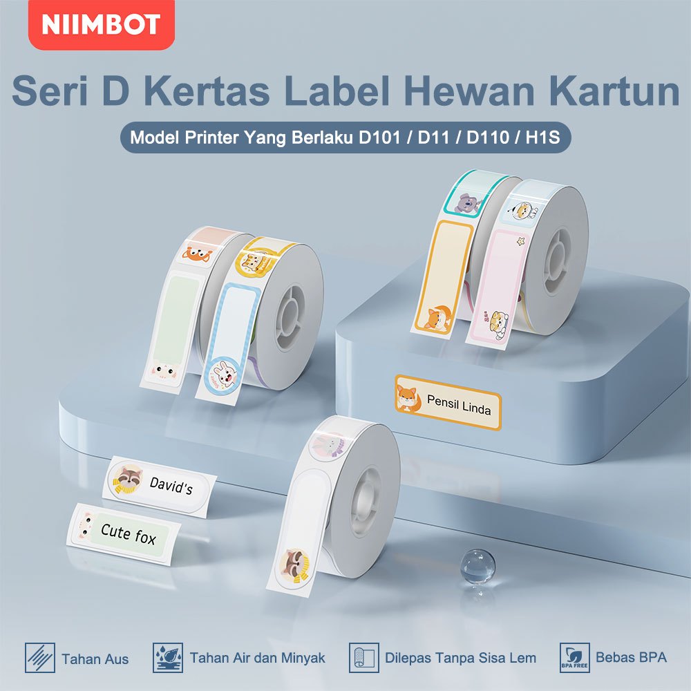 Jual NIIMBOT D11/D110/D101 Kertas Label Putih/Warna/Transparan Kode ...