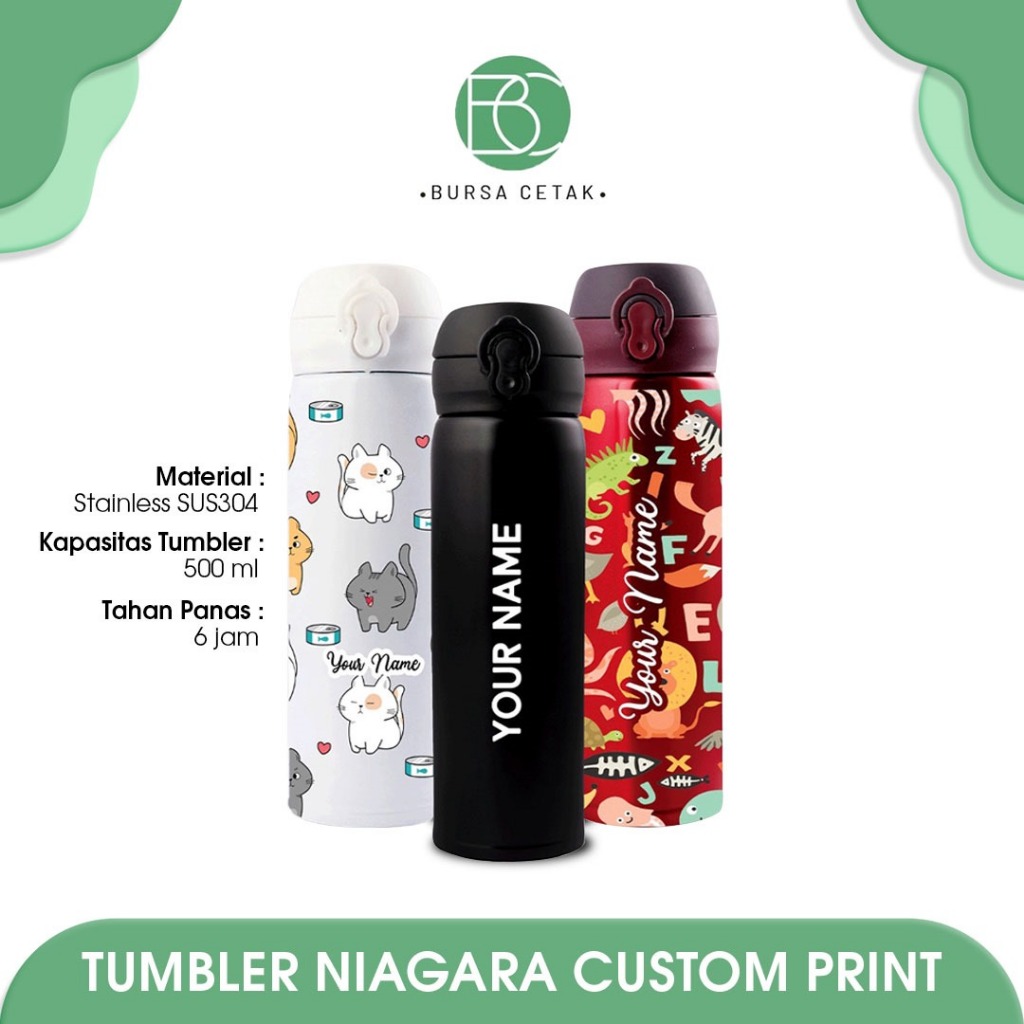Jual BURSA CETAK - Print Tumbler Niagara Print Custom / Cetak Termos ...