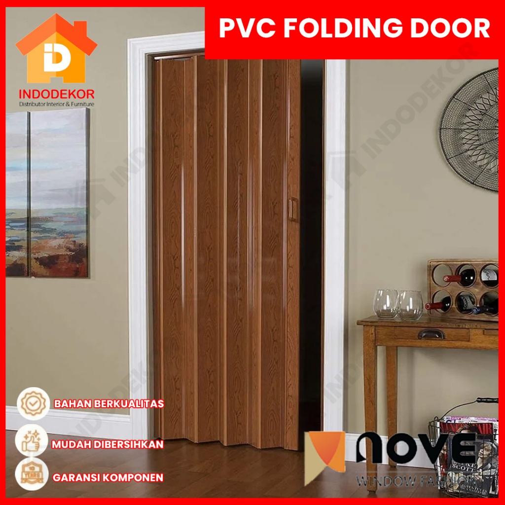 Jual Penyekat Ruangan Folding Door Pintu Lipat Pvc Free Survey