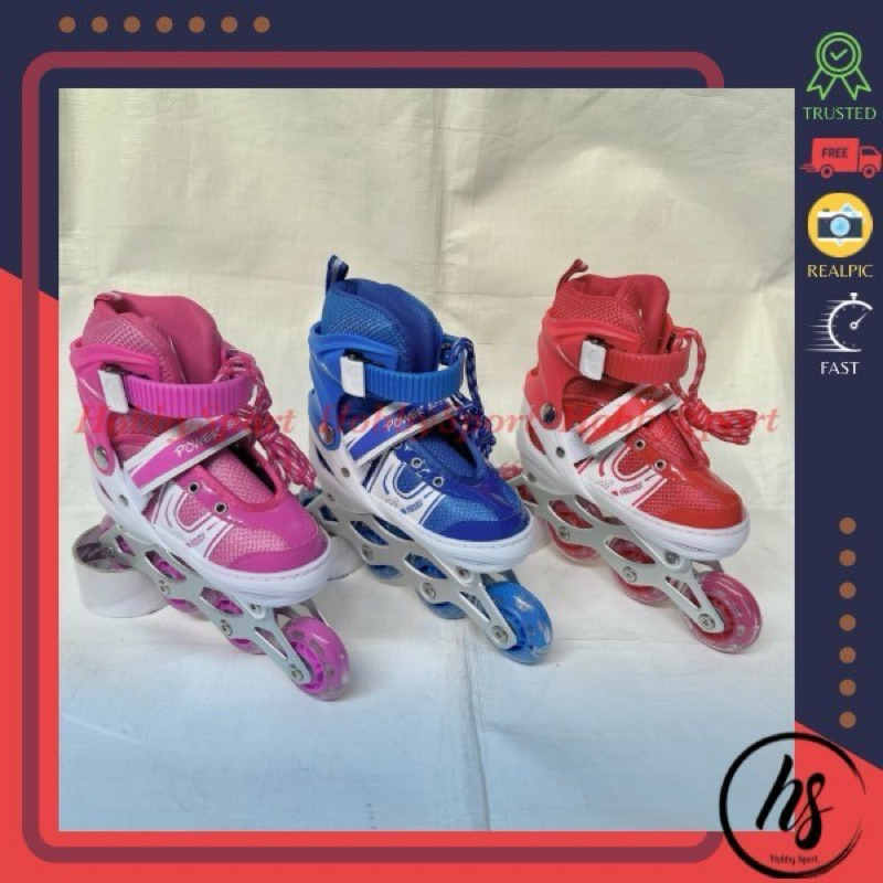 Jual Sepatu Roda Bajaj Ban Karet Inline Skate PU Wheels Anak Dewasa ...