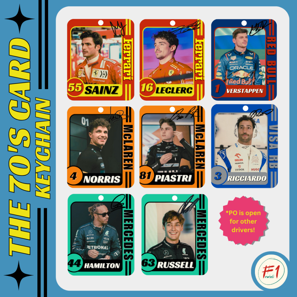 Jual F1 70's Card Keychain | Gantungan kunci F1 retro ganci fanmade fan ...