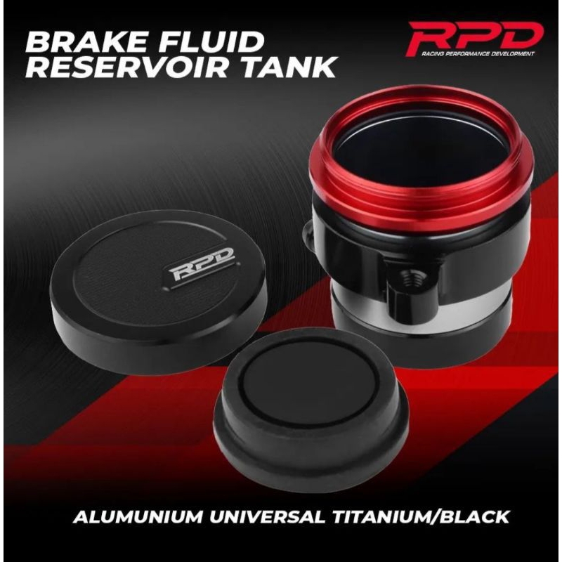 Jual Tabung Master Rem RPD, Tabung Minyak Rem Titanium S1 40MM Black ...