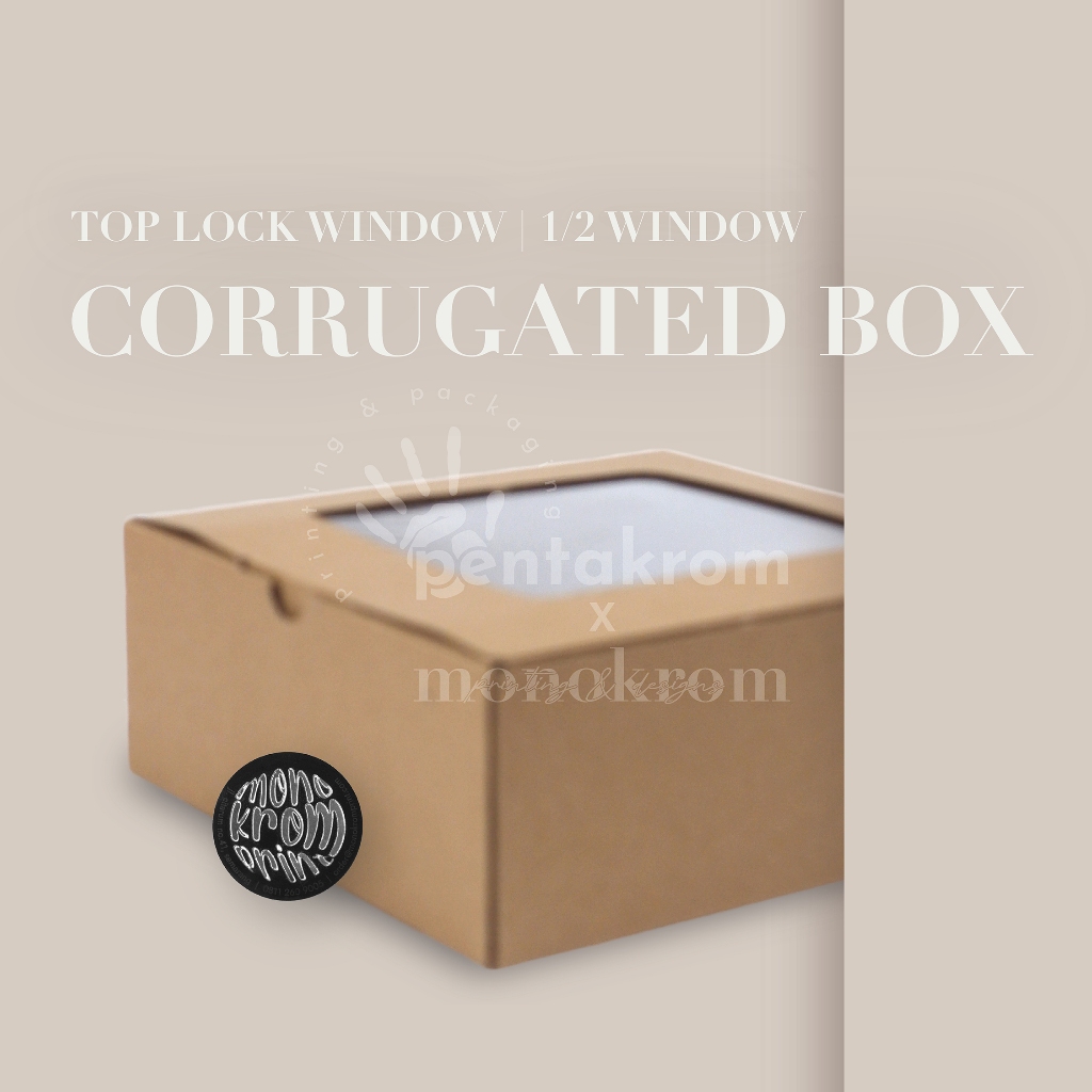 Jual Top Lock Window | 1/2 Window Corrugated Box | Shopee Indonesia