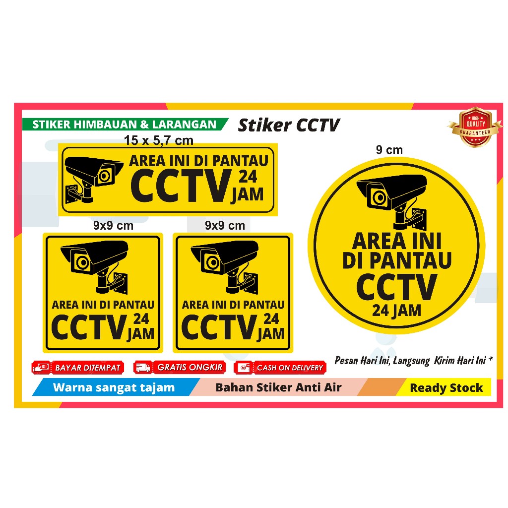 Jual STIKER CCTV | Shopee Indonesia