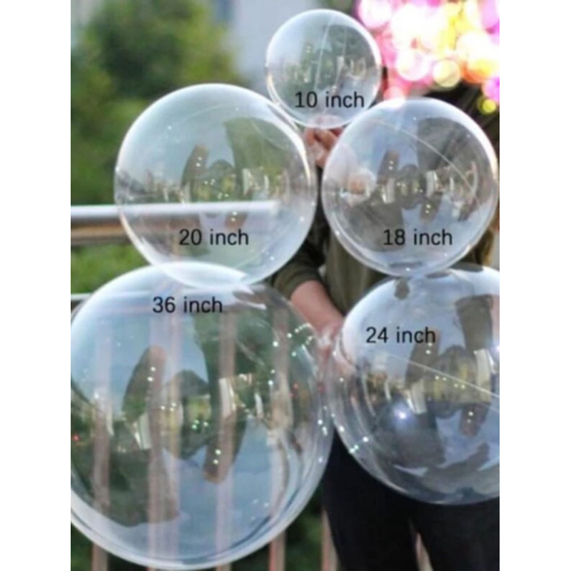 Jual balon bobo pvc 36, 24, 20, 18, 12, 10 inch balon bening transparan ...