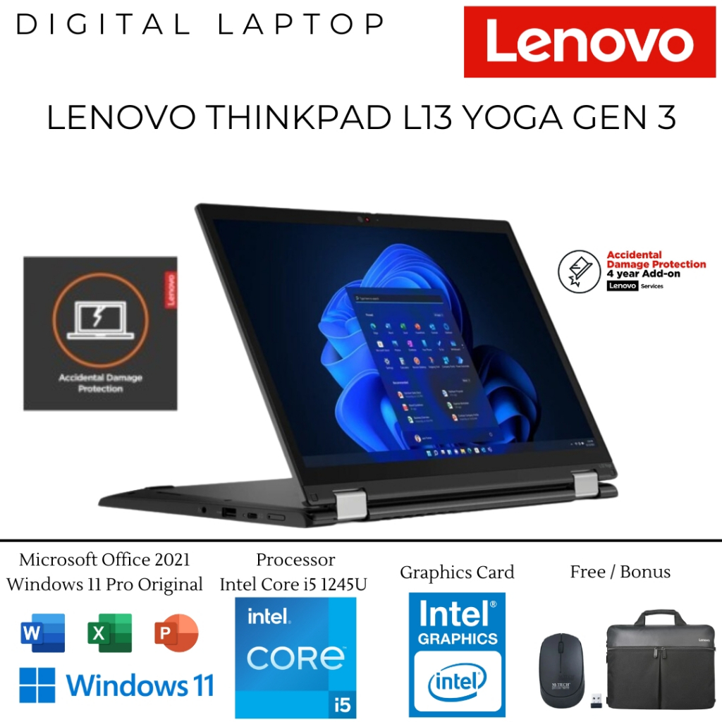 Jual Laptop Lenovo Thinkpad Touchscreen L13 Yoga Gen 3 Intel VPRO I5 ...