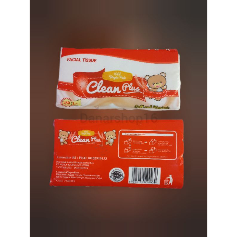 Jual TISU CLEAN PLUS 180 SHEET (10 PCS) | Shopee Indonesia