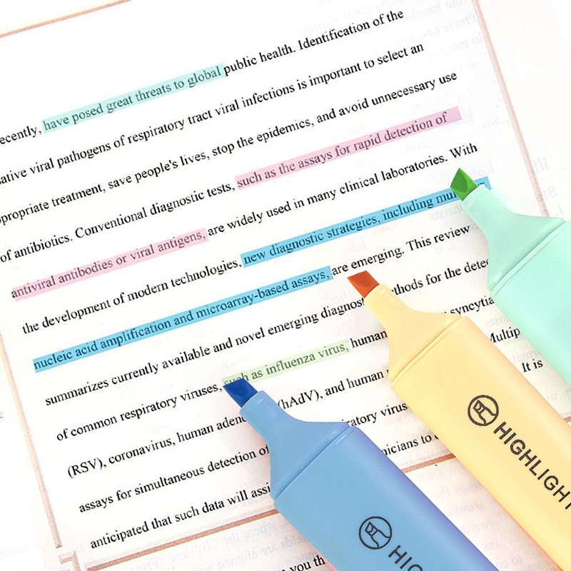 Jual 6 pcs/Pack Highlighter Pastel Texliner Warna Pastel | Shopee Indonesia