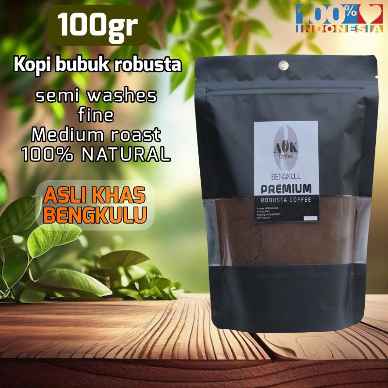 Jual Kopi bubuk robusta 100gr premium khas bengkulu Kopi bubuk robusta