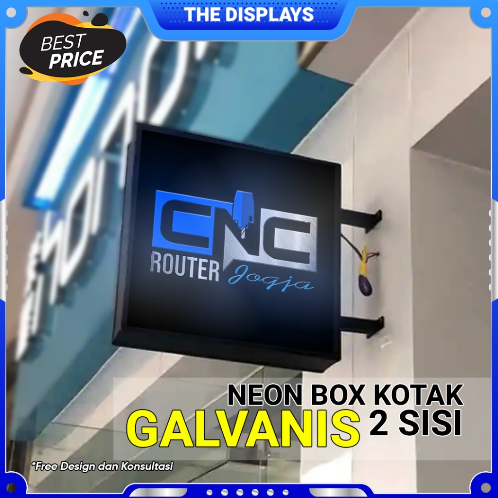 Jual Custom Neon Box Kotak 2 Muka Galvanis Acrylic Kuat Kokoh Free ...