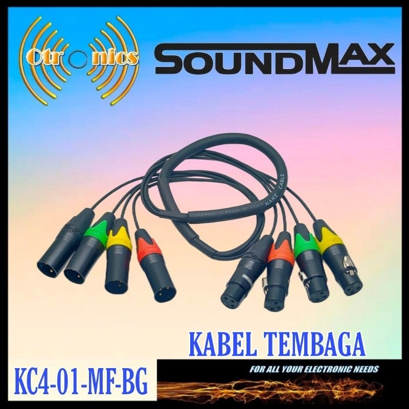 Jual Kabel Snake 4 Channel Soundmax kabel Snake Jack XLR Male Female ...