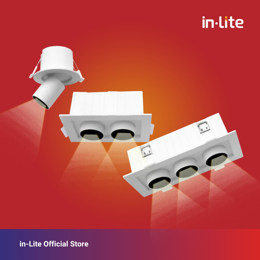 Jual In-Lite Lampu LED Downlight Sorot Spotlight Inbow INDC402I 3 Warna ...