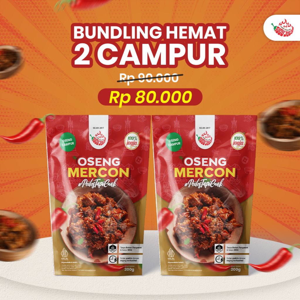 Jual 2 OSENG MERCON CAMPUR Oseng Mercon Tugu Jogja | Shopee Indonesia