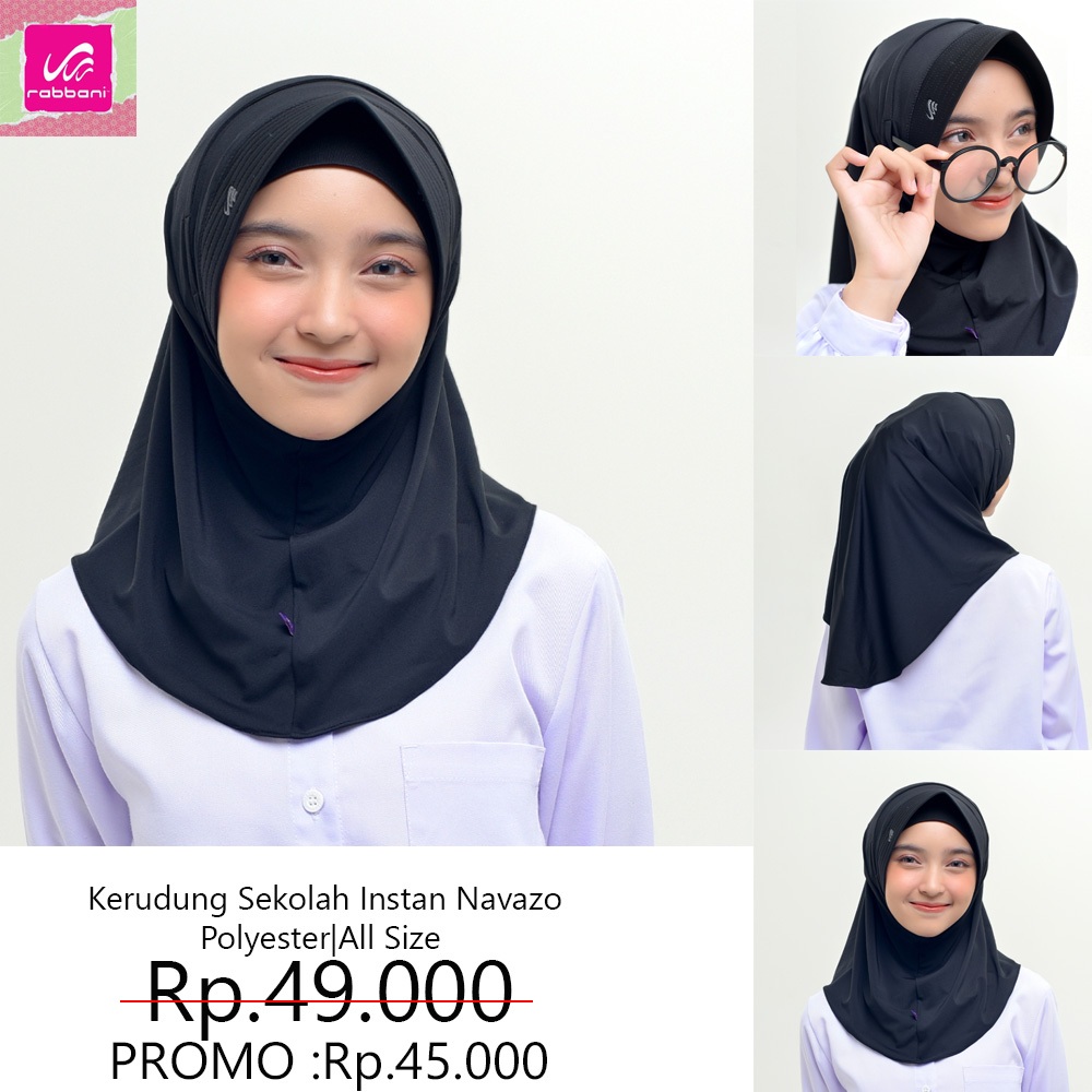 Jual Rabbani - Kerudung Sekolah Navazo All Size | Shopee Indonesia