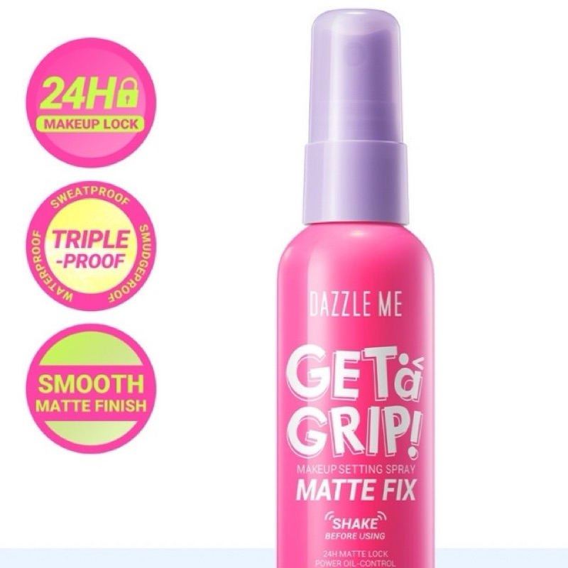 Jual 𝓲𝓷𝓬𝓮𝓼 - DAZZLE ME Get a Grip! MATTE FIX PINK Makeup Setting Spray ...