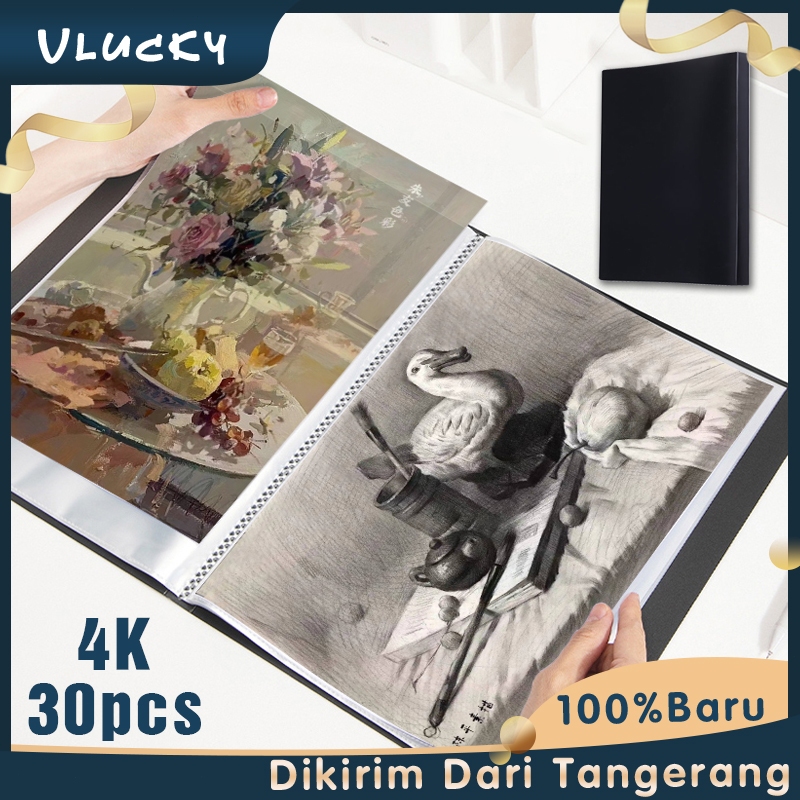 Jual 4K A2 Display Book 30 Lembar Folder Paper Organizer Map File ...