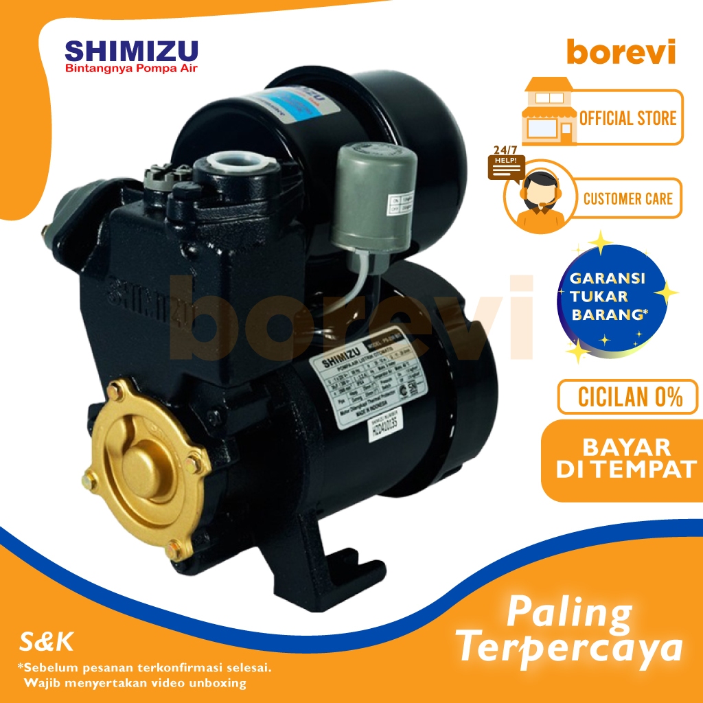 Jual Shimizu Ps 230 Bit Pompa Air Otomatis Sumur Dangkal Ps230Bit ...
