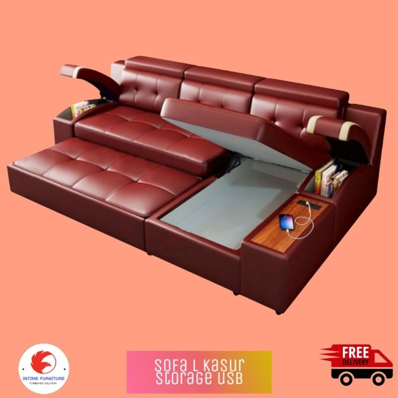 Jual Sofa L Bed Sofabed Multifungsi Sofa Bed Kasur Sofa L Mewah Sofa L