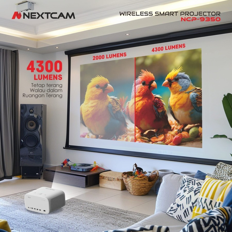 Jual Projector Nextcam NCP-9350 android full hd wireless 4300lumens ...