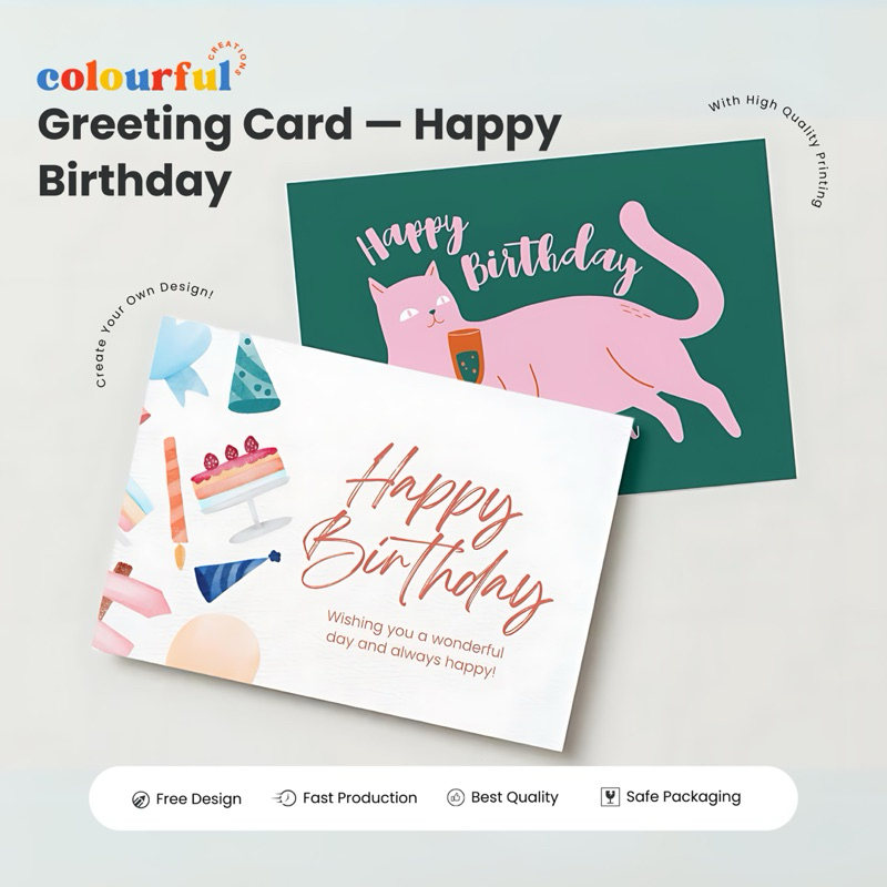 Jual Kartu Ucapan Happy Birthday Kartu Ucapan Ulang Tahun Greeting