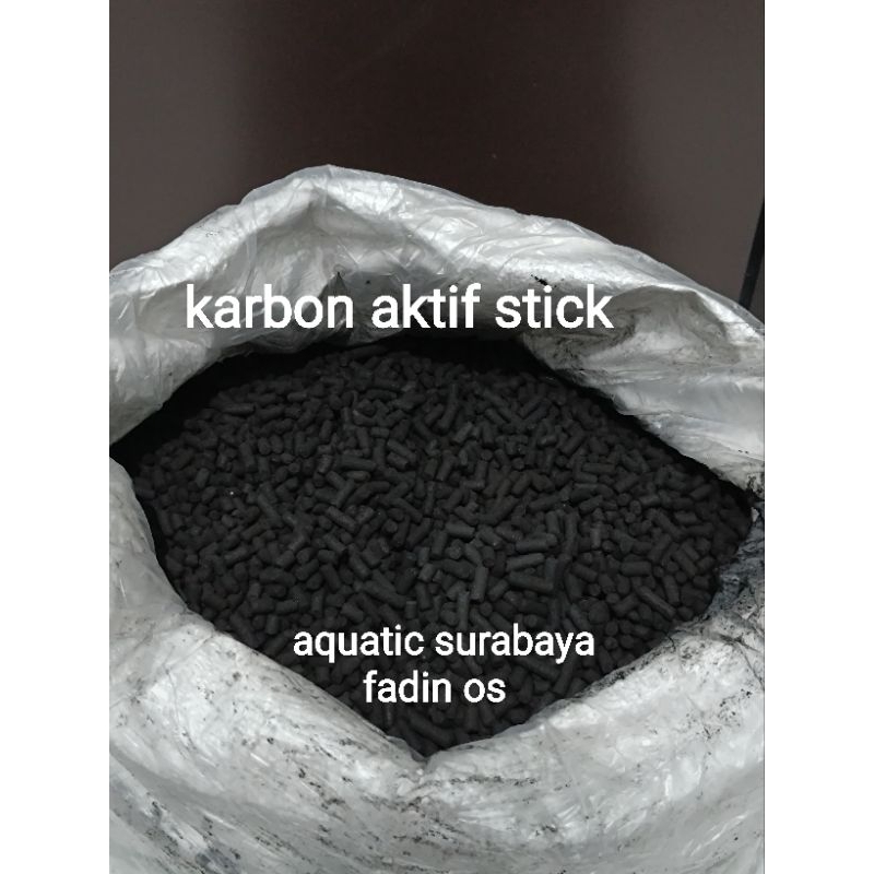 Jual Karbon Aktif Carbon Aktif Bentuk Stick Pelet Filter Aquarium Penjernih Air Sak Kg