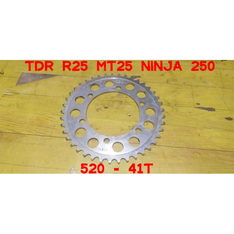 Jual gear belakang tdr for yamaha r25 mt 25 ninja 250 original rk 520 ...