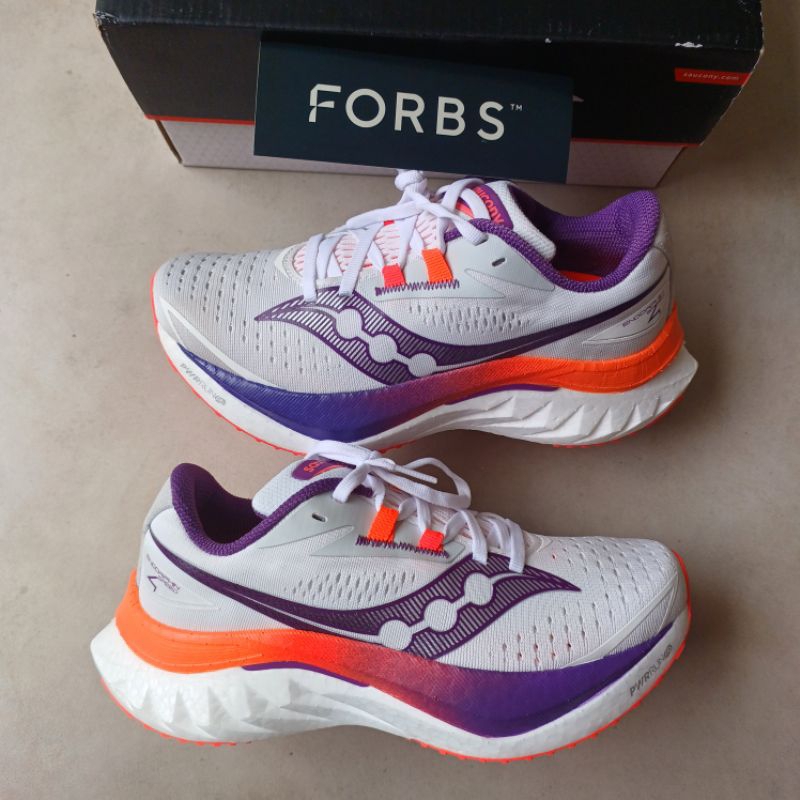 Jual Saucony Endorphin Speed 4 White Viziorange || violet purple 