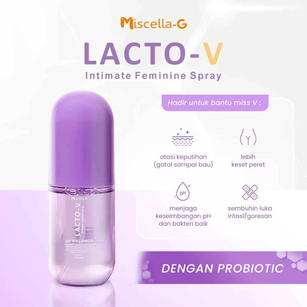 Jual Miscella-G LACTO-V SPRAY Miss V Penghilang Bau, Gatal dan ...