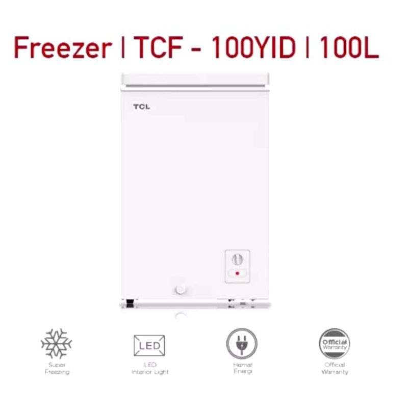 Jual Chest Freezer Box TCL 100 Liter TCF-100YID | Shopee Indonesia
