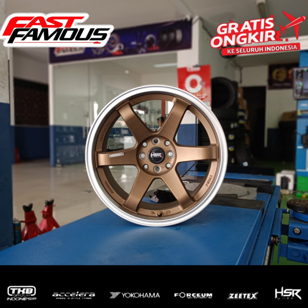 Jual Velg mobil r17 jdm pcd 4x100 4x114 lebar 75/9 bronze cocok untuk ...