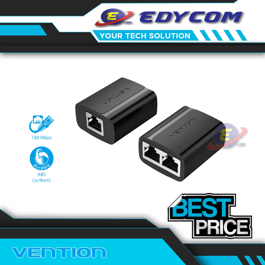 Jual VENTION 1 to 2x RJ45 Splitter Ethernet Adapter - IPT | Shopee ...