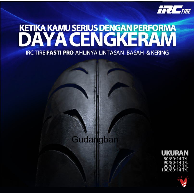 Jual ( FASTI PRO !!! RING 14) 90 / 80 - 14 IRC Ban motor matic soft ...