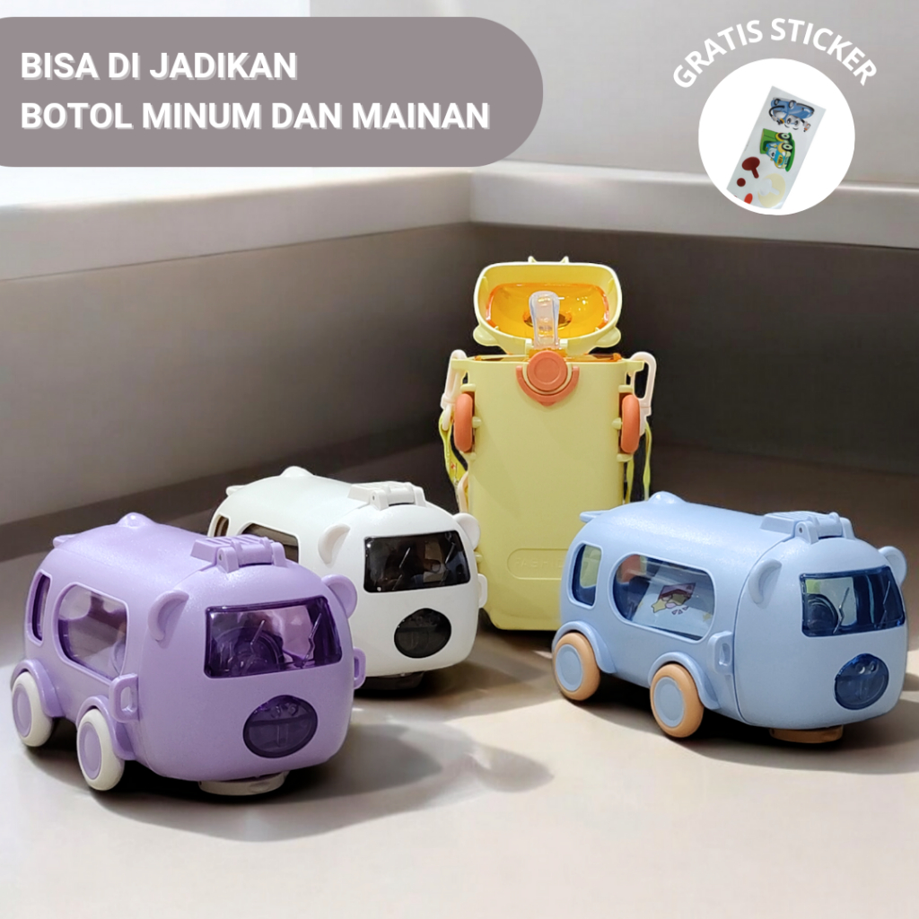 Jual Botol Minum Mini Bus 500ml / Botol Air Bentuk Mobil / Botol Minum ...
