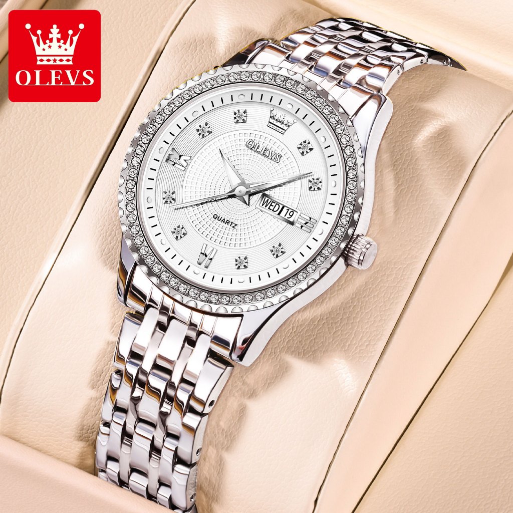 Olevs Stainless Steel Diamond Watch Jual OLEVS Jam Tangan Wanita