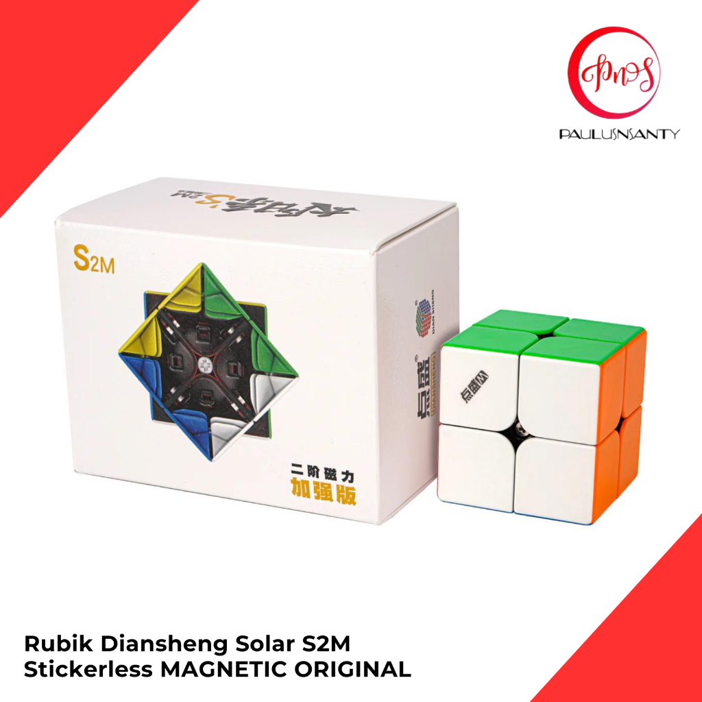 Jual Rubik 2x2 Diansheng SOLAR S2M Stickerless MAGNETIC ORIGINAL ...