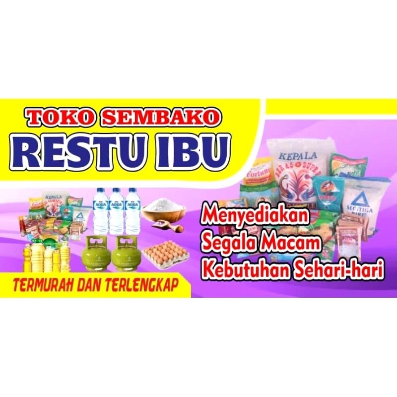 Jual Cetak Banner Toko sembako berbagai ukuran bisa riquest | Shopee ...