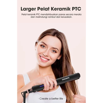 SAMONO Catokan Rambut Profesional Lurus Dan Keriting LED Indikator SW HS20 BATAM