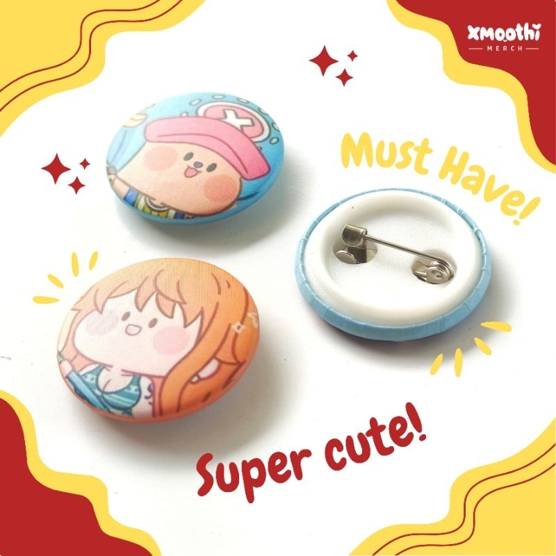 Jual ONE PIECE BUTTON PIN - CHOPPER NICO ROBIN NAMI - ANIME ONE PIECE ...