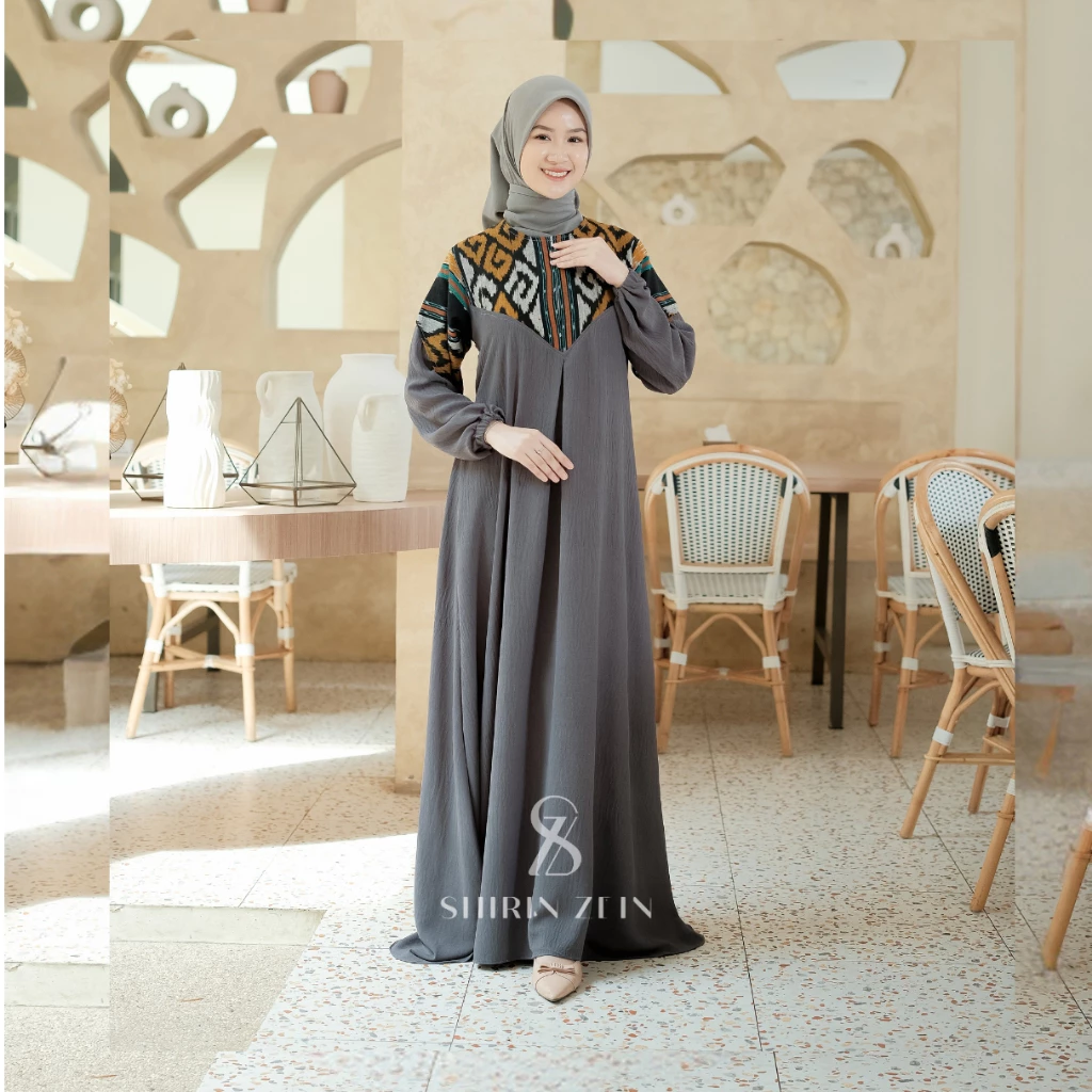 Gamis Tenun Elegan Nura